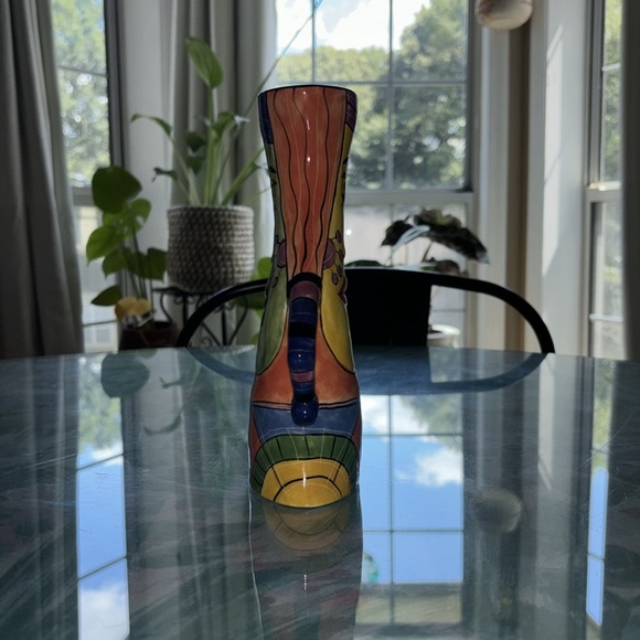 Muzeum Abstract Hand Painted Candle Holder 7 3/4” - Picture 4 of 8